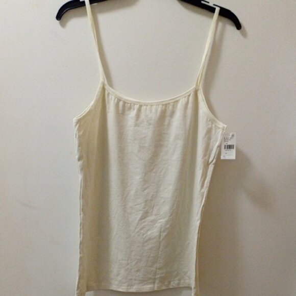 Lavon Tank Top Non Adjustable Strap Cream With Yellow Undertones Women's Size L - Picture 1 of 10